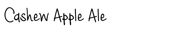 Cashew Apple Ale font preview